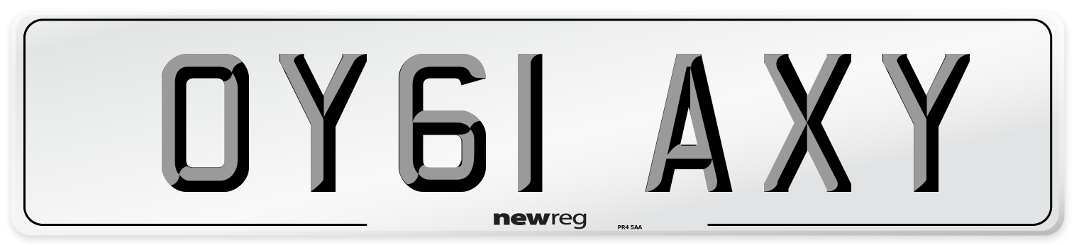 OY61 AXY Number Plate from New Reg
